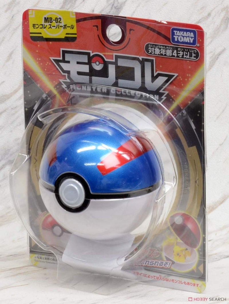 TOMY Takara Tomy MB-02 Pokemon Moncolle Great Ball Pokeball 3" Openable - Image 3